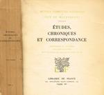 Etudes, chroniques et correspondance
