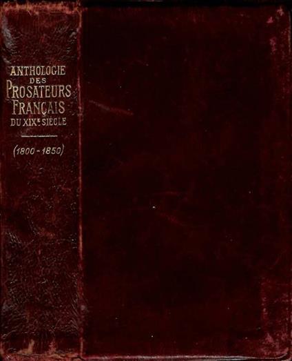 Anthologie des prosateurs francais - Georges Pellissier - copertina