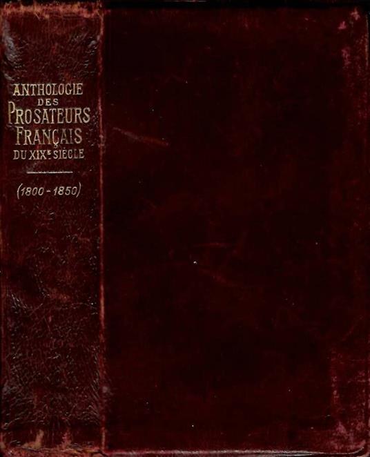 Anthologie des prosateurs francais - Georges Pellissier - copertina