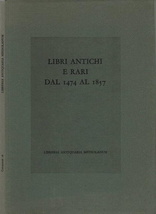 Libri antichi e rari - copertina