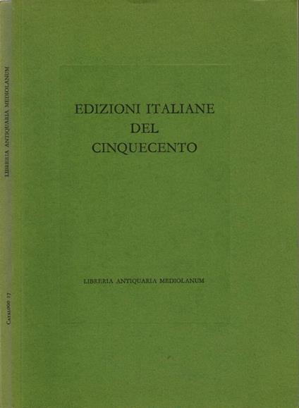 Edizioni italiane del Cinquecento - copertina