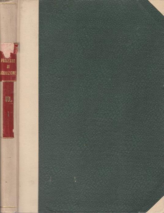 Il processo di cognizione vol I - Nicola Giudiceandrea - copertina