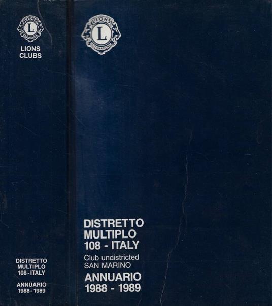 Distretto multiplo 108-Italy. Annuario 1988-1989 - copertina