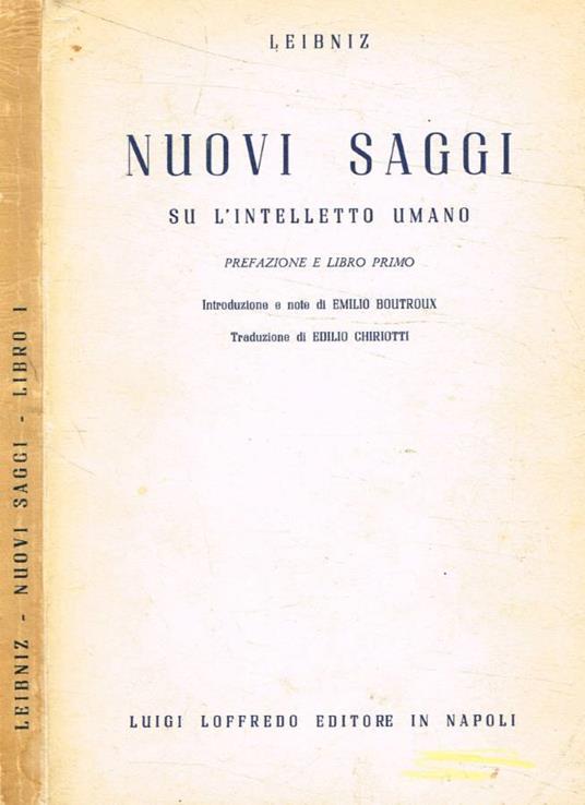 Nuovi saggi su l'intelletto umano - Gottfried W. Leibniz - copertina