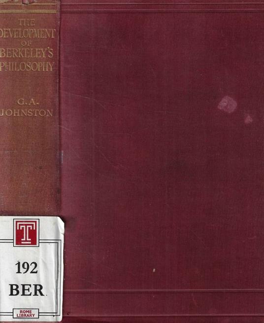 The Development of Berkeley's Philosophy - copertina