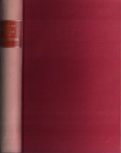 Code de la presse - Pierre Poirier - copertina