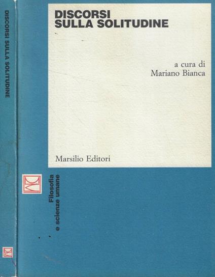 Discorsi sulla solitudine - copertina