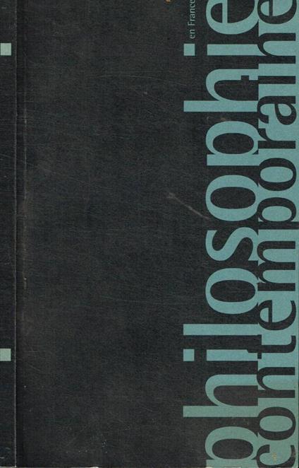 Philosophie contemporaine en France - copertina