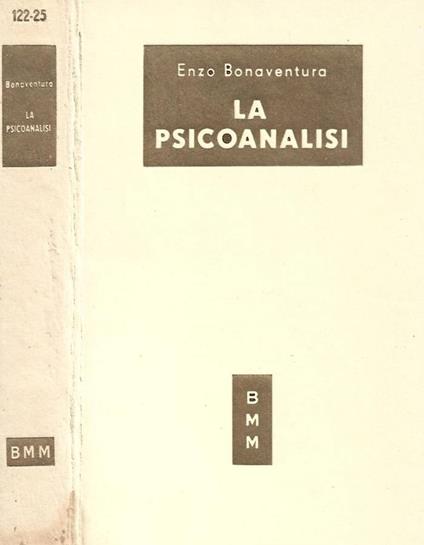 La psicoanalisi - Enzo Bonaventura - copertina