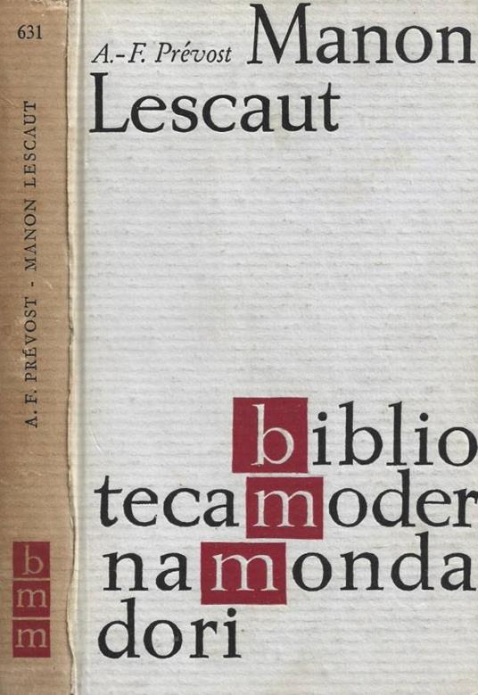 Storia di Manon Lescaut e del cavaliere di Grieux - Antoine François Prévost - copertina