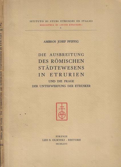 Die ausbreitung des romanischen stadtewesens in etrurien - copertina