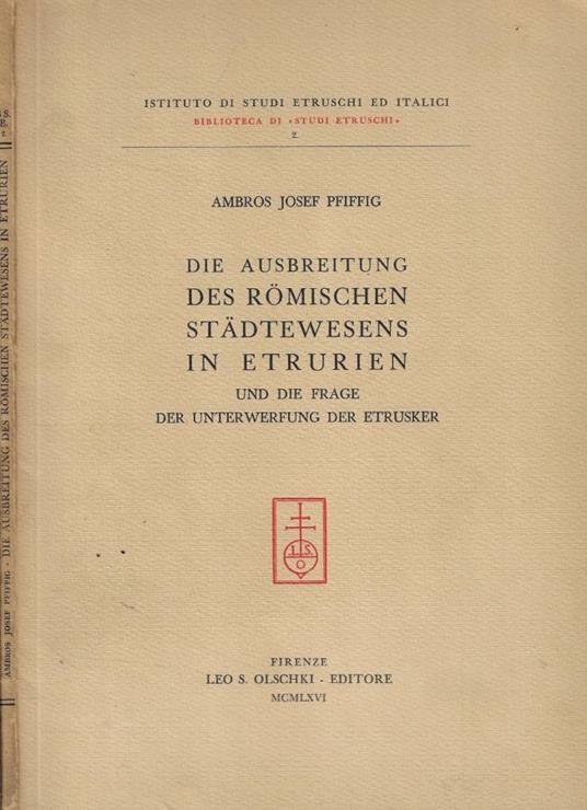 Die ausbreitung des romanischen stadtewesens in etrurien - copertina