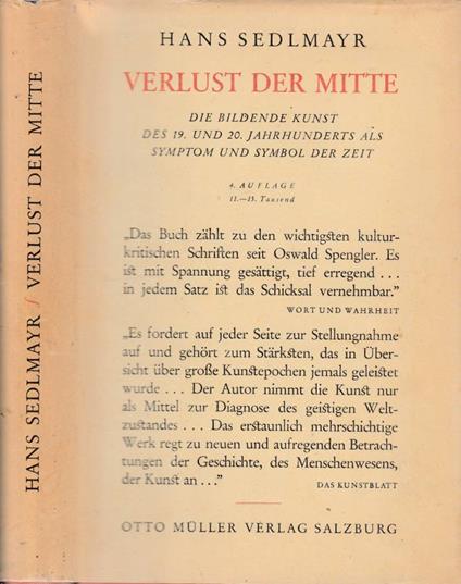 Verlust der mitte - Hans Sedlmayr - copertina