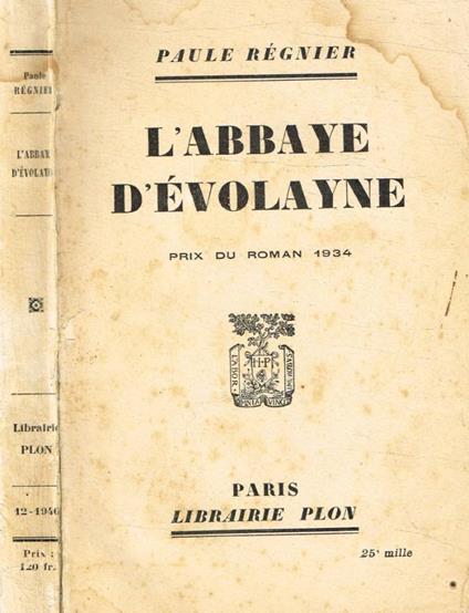 L' Abbaye d'Evolayne - copertina