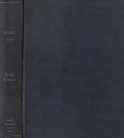 Flash Art n. 125-131 Anno 1986 - copertina