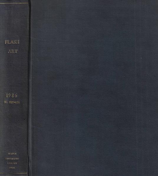 Flash Art n. 125-131 Anno 1986 - copertina