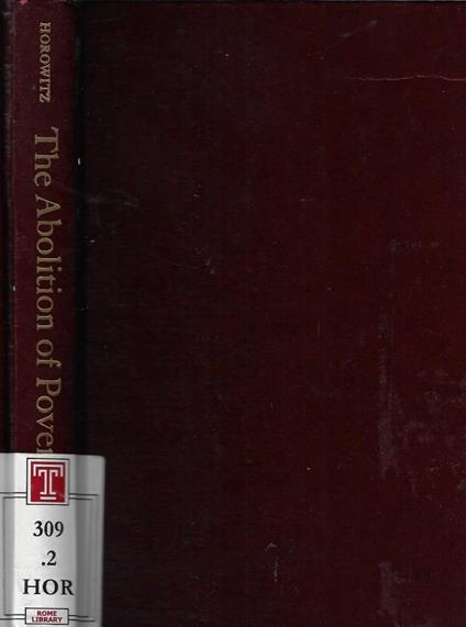 The abolition of poverty - copertina