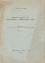 Origine romanico-italica del contratto collettivo di lavoro