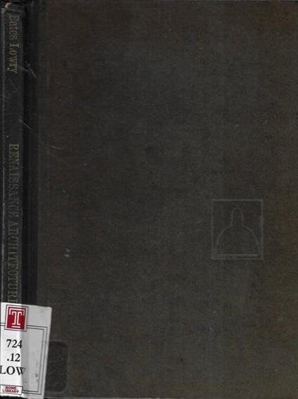 Renaissance architecture - Bates Lowry - copertina