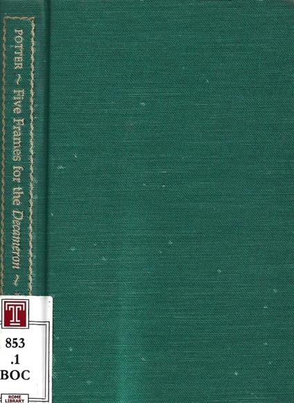 Five Frames for the Decameron - copertina