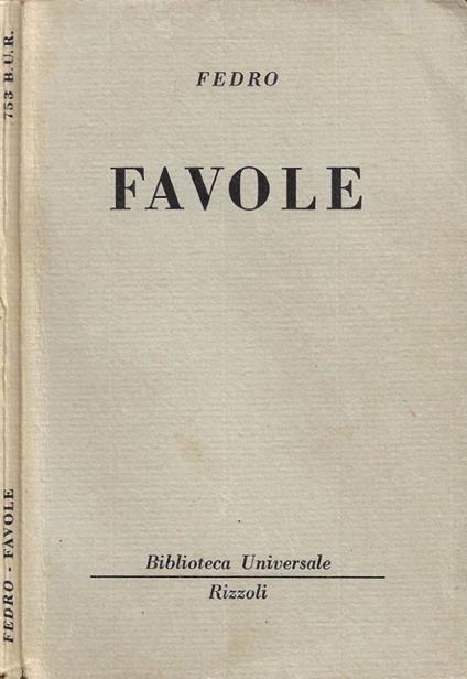 Favole - Fedro - copertina