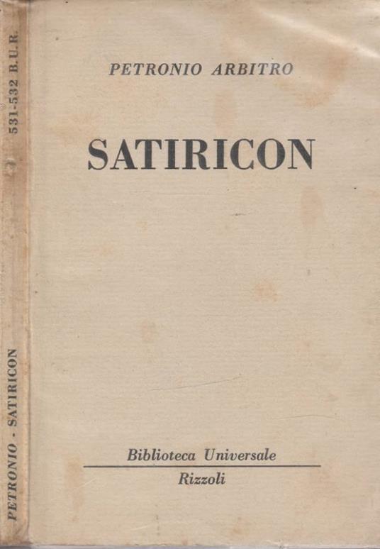 Satiricon - Arbitro Petronio - copertina