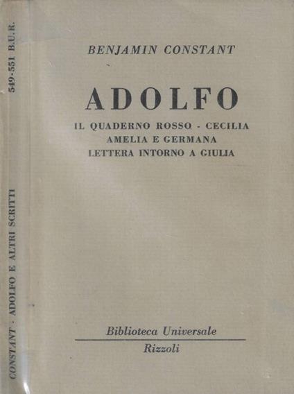 Adolfo - Benjamin Constant - copertina