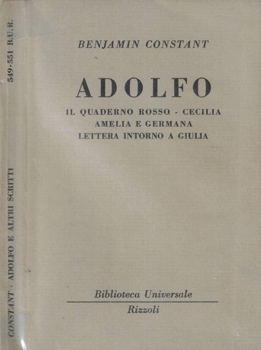 Adolfo - Benjamin Constant - copertina