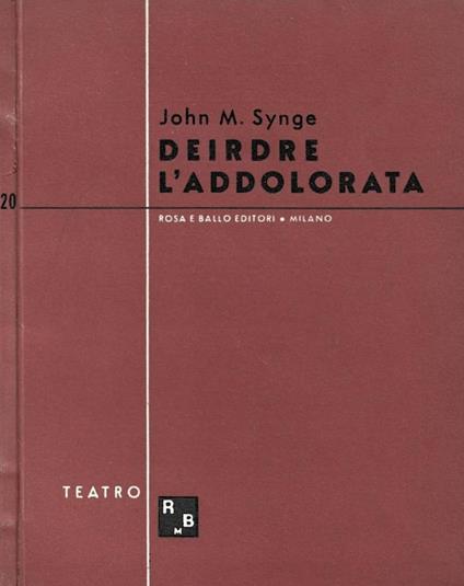 Deirdre l'addolorata (1910) - copertina