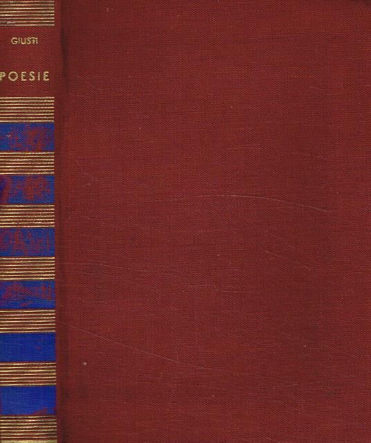 Poesie - Giuseppe Giusti - copertina