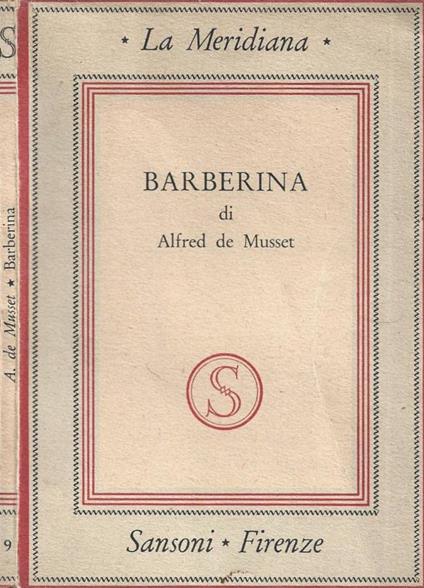 Barberina - Alfred de Musset - copertina