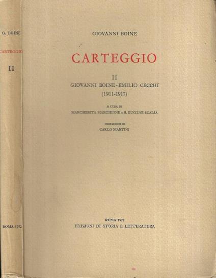 Carteggio II - Giovanni Boine - copertina