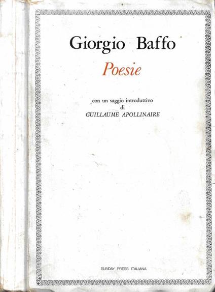 Poesie - Giorgio Baffo - copertina