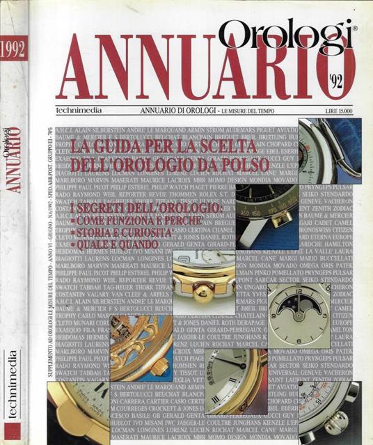 Annuario di orologi-Le misure del tempo Anno 1992 - copertina