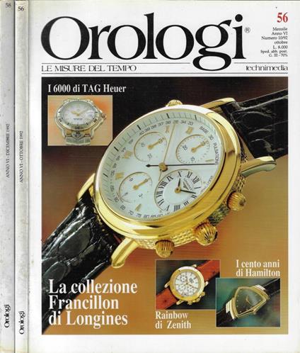 Orologi- le misure del tempo n. 56-58 Anno 1992 - copertina