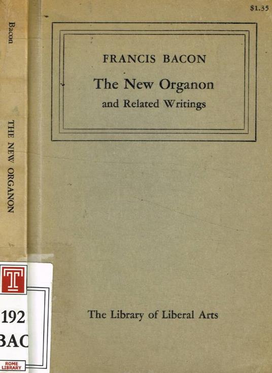 The new Organon and related writings - Francis Bacon - copertina