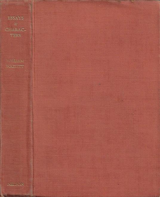 Essays & Characters - William Hazlitt - copertina