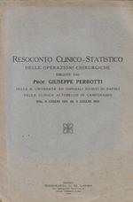 Resoconto Clinico-Statistico delle operazioni chirurgiche