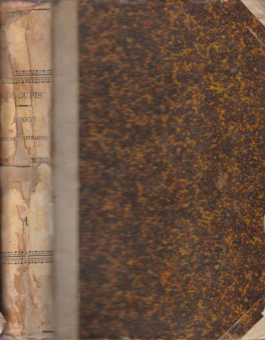 Legge sull'amministrazione del patrimonio dello stato vol I - Adriano De Cupis - copertina