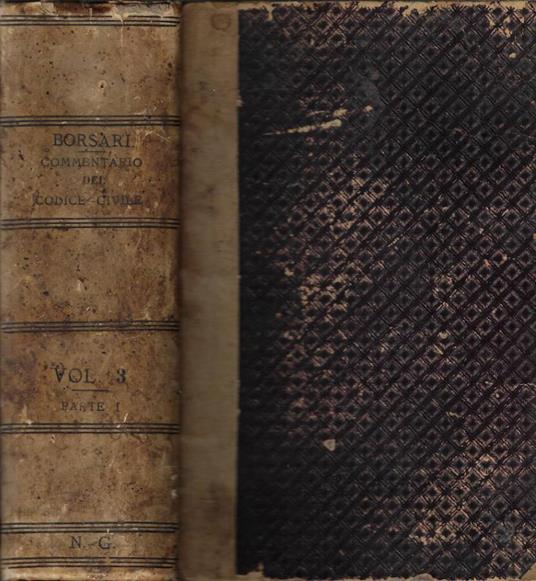 Commentario del codice civile italiano Vol. III - Luigi Borsari - copertina
