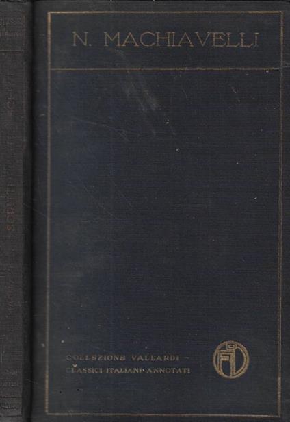 Scritti politici scelti - Niccolò Machiavelli - copertina