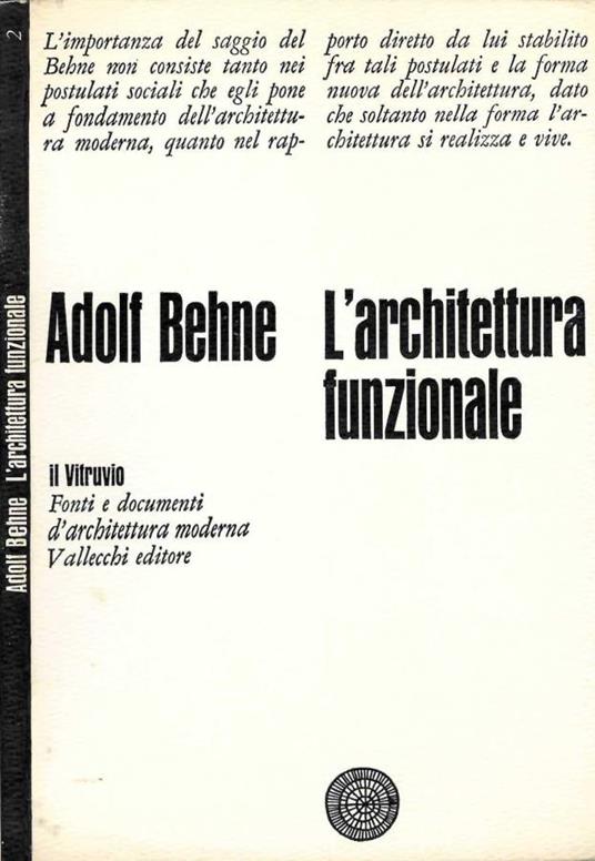 L' architettura funzionante - Adolf Behne - copertina