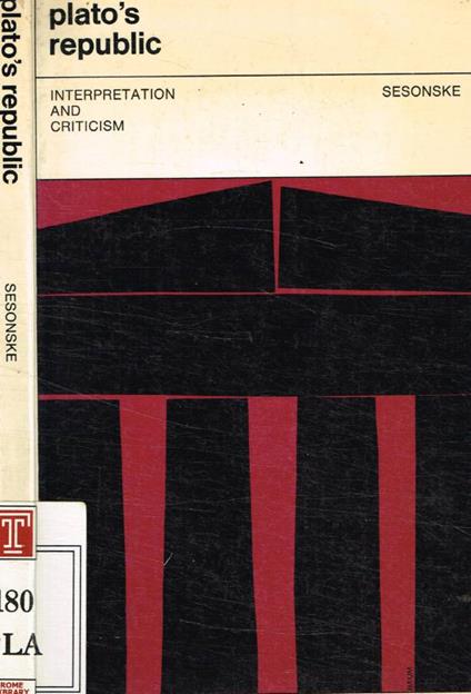 Plato's Republic: interpretation and criticism - copertina