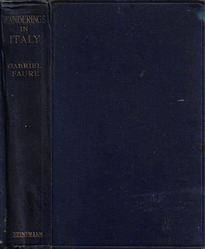 Wanderings in Italy - Gabriel Faure - copertina