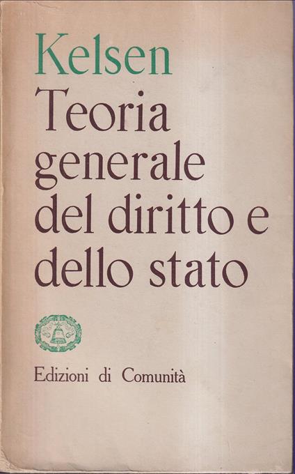 Teoria generale del diritto e dello Stato - Hans Kelsen - copertina