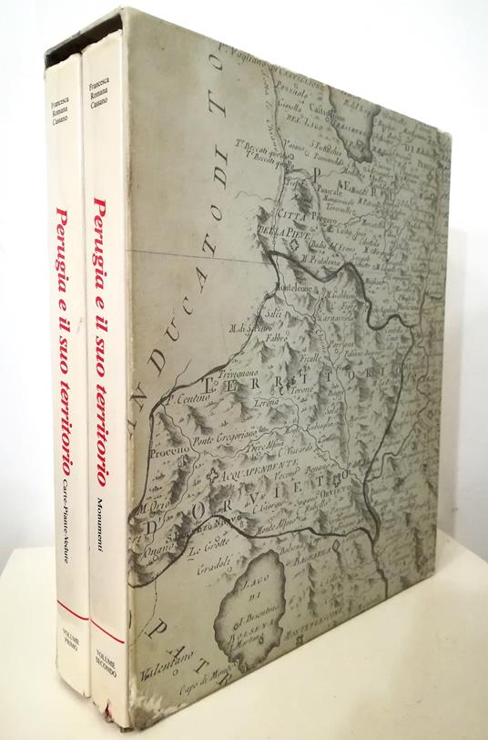 Perugia e il suo territorio Incisioni dal XV al XIX secolo - completo in 2 voll. in cofanetto editoriale - Francesca R. Cassano - copertina