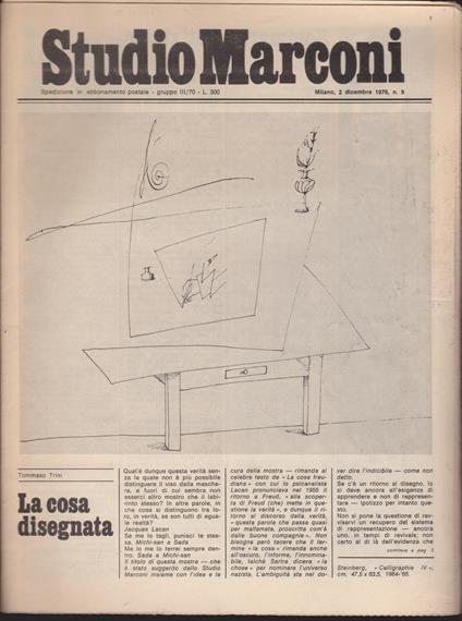 Studio Marconi Milano, 2 dicembre 1976, n. 9 - copertina