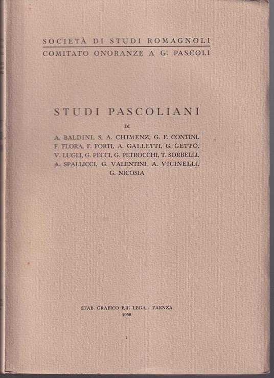 Studi pascoliani - copertina