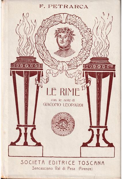 Le rime Con le note di Giacomo Leopardi - Francesco Petrarca - copertina