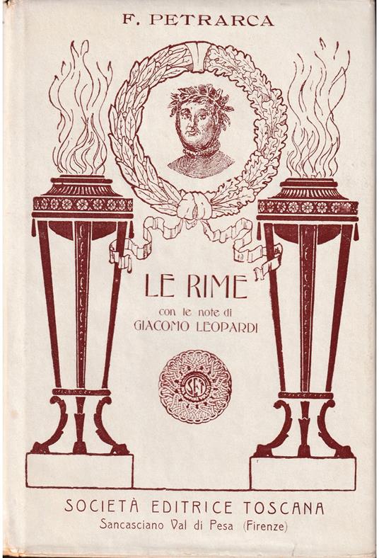 Le rime Con le note di Giacomo Leopardi - Francesco Petrarca - copertina